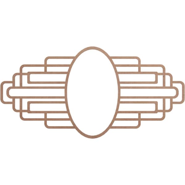 Ekena Millwork Wood Fretwork Pierced Medallion, 30"W x 15"H x 8 1/4"IW x 14 1/4"IH x 3/8"T, Wood (Paint Grade) CMWP30X15X0375EBMF - main